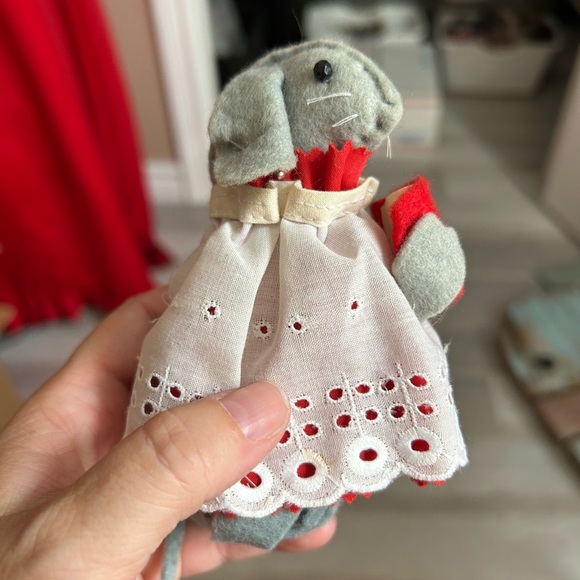 Other - 4/$50 Christmas vintage mouse ornament DIY felt 🐭